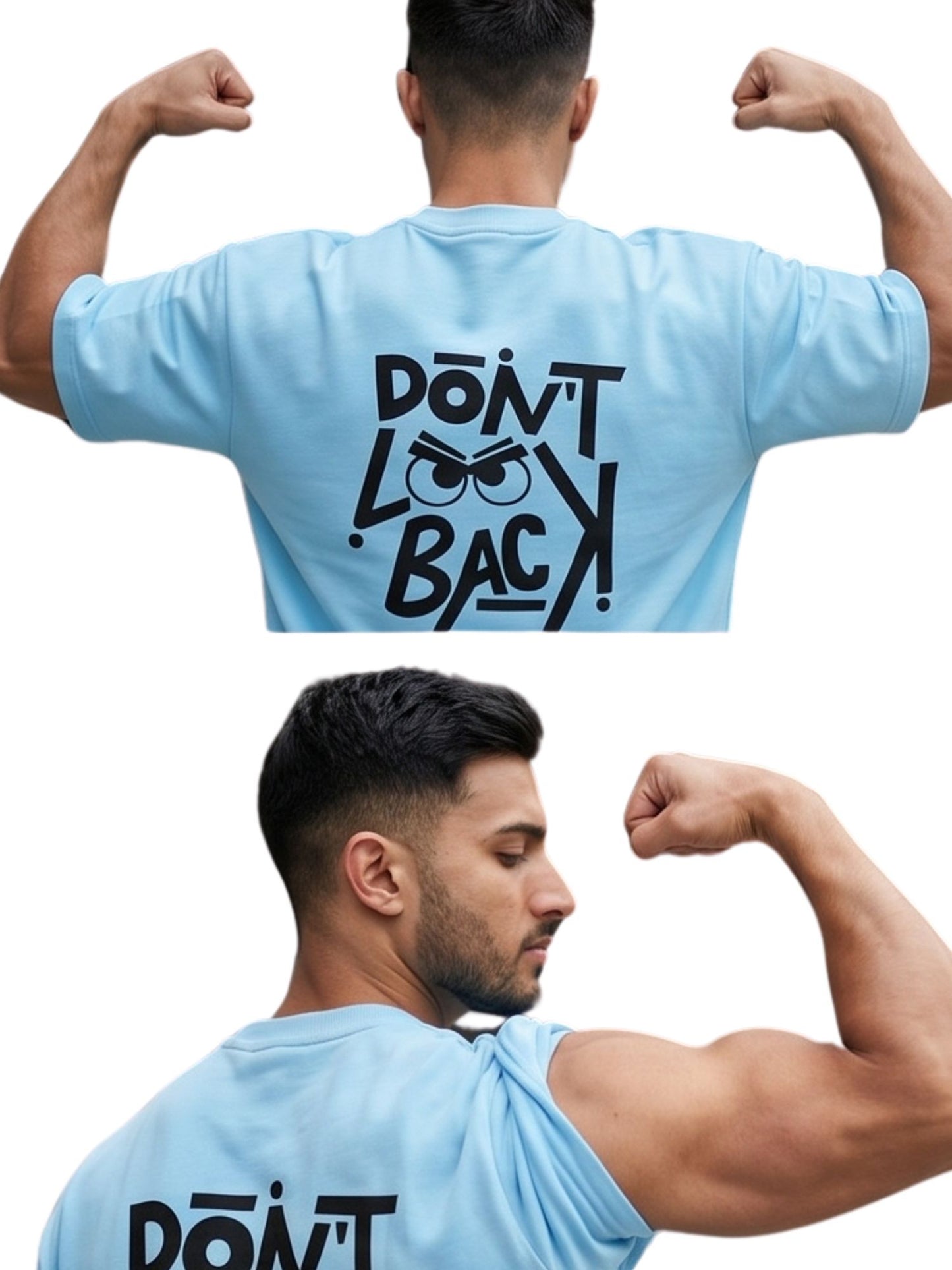 Dunbond label Oversize Colour printed T-Shirt // Dont Look Back
