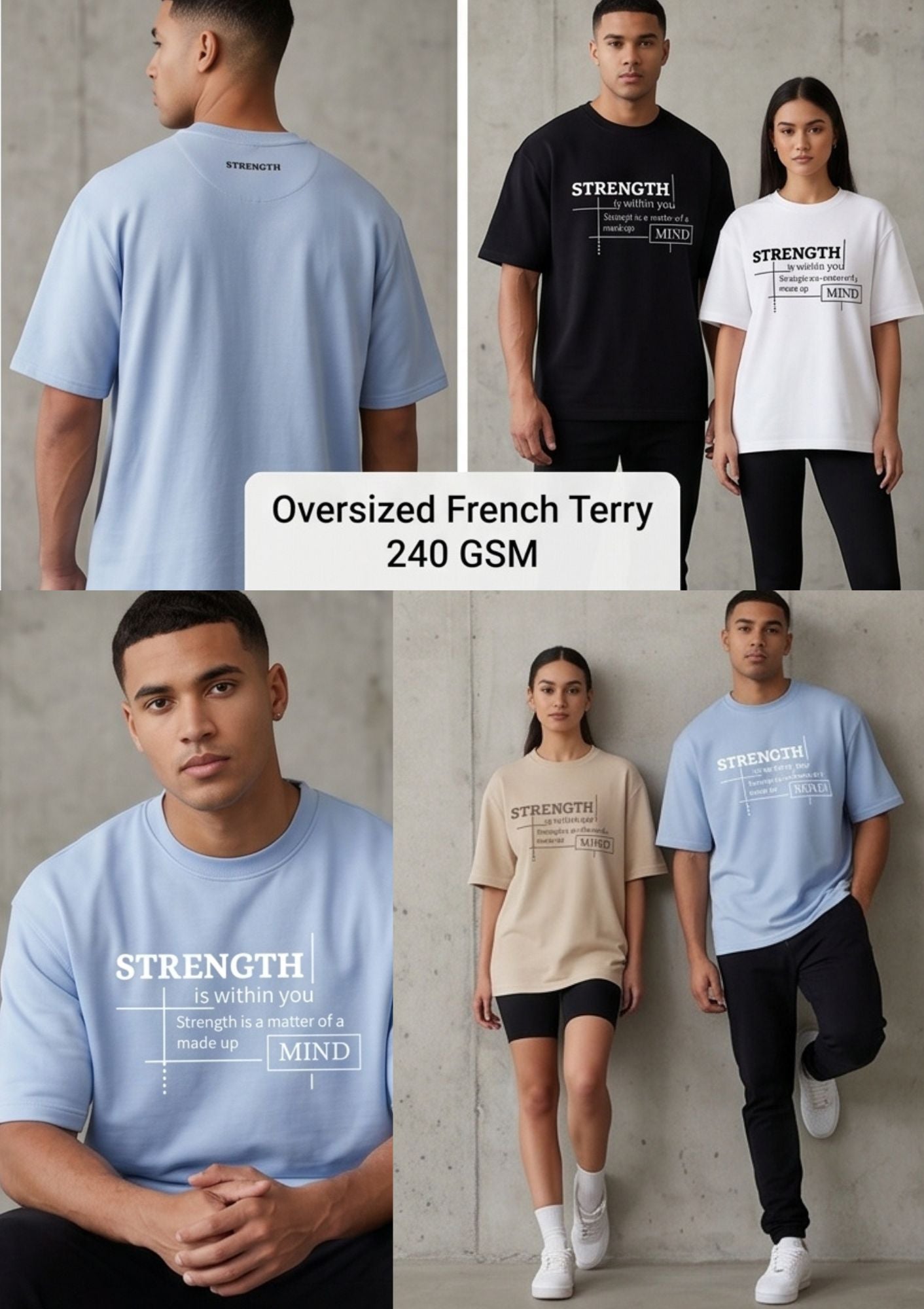 Dunbond label Oversize T-Shirt // STRENGTH