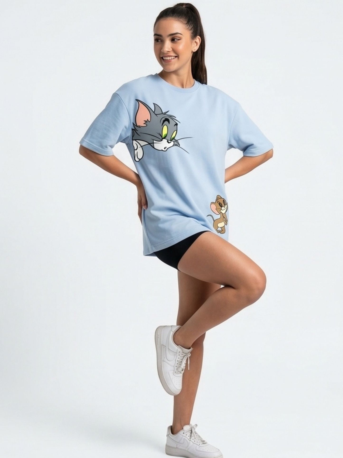 The "Tom & Jerry Peek-a-Boo" Oversized Heavyweight Tee