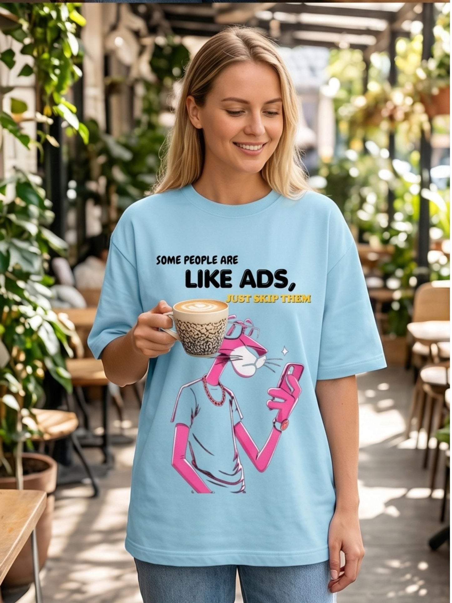 The "Skip Ad" Heavyweight Oversized Tee – French Terry (240 GSM)