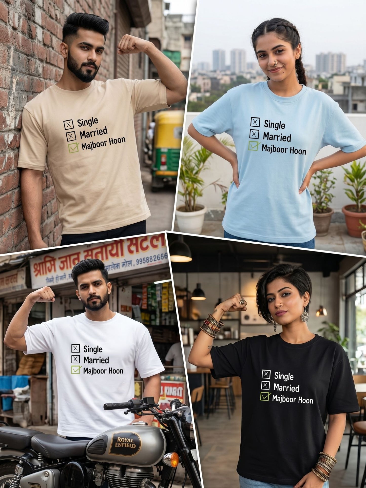 The "Majboor Hoon" Oversized Heavyweight Tee