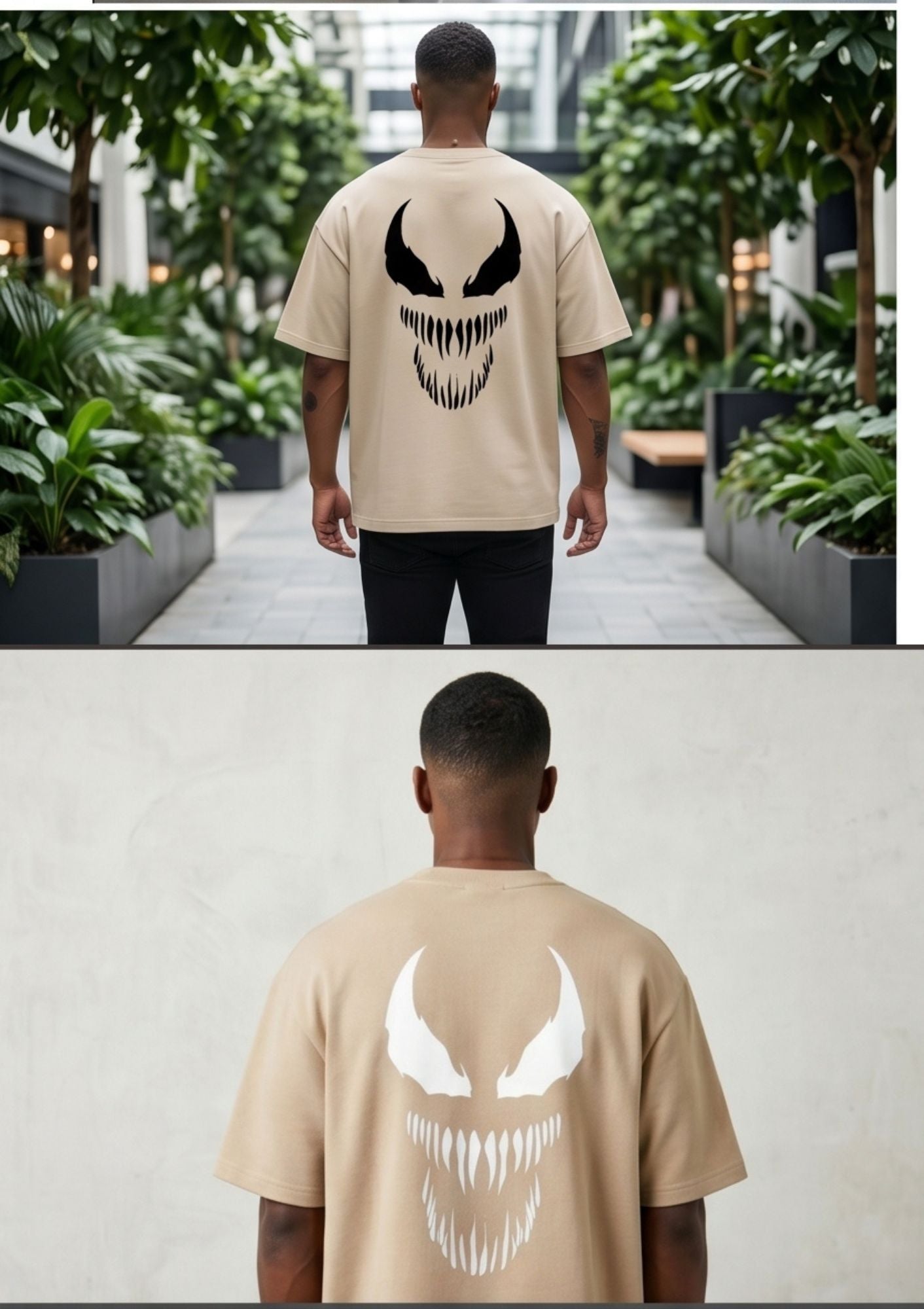 Dunbond label Black Oversize T-Shirt//Venom head