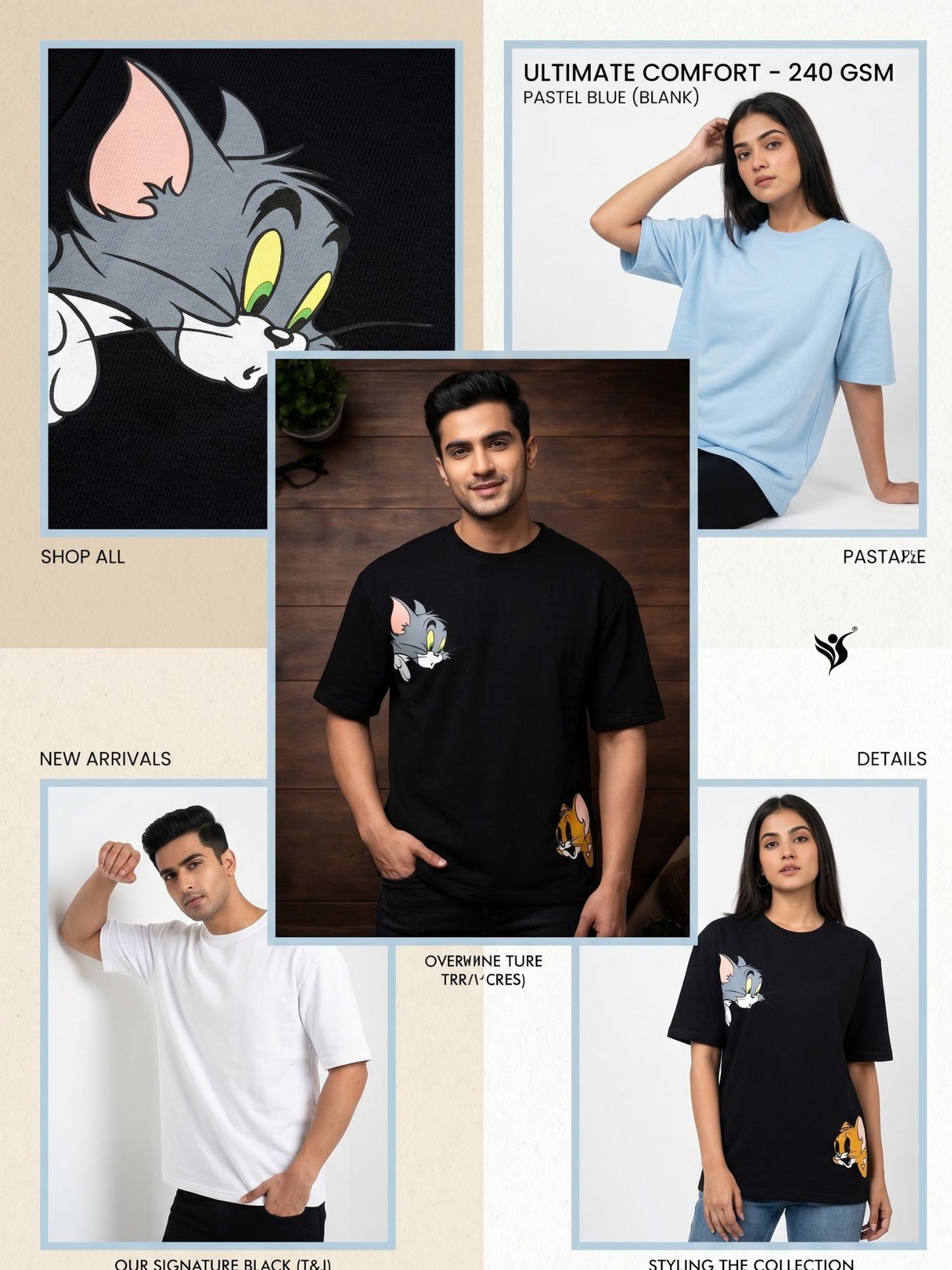 The "TOM AND JERRY" Oversized Heavyweight Tee