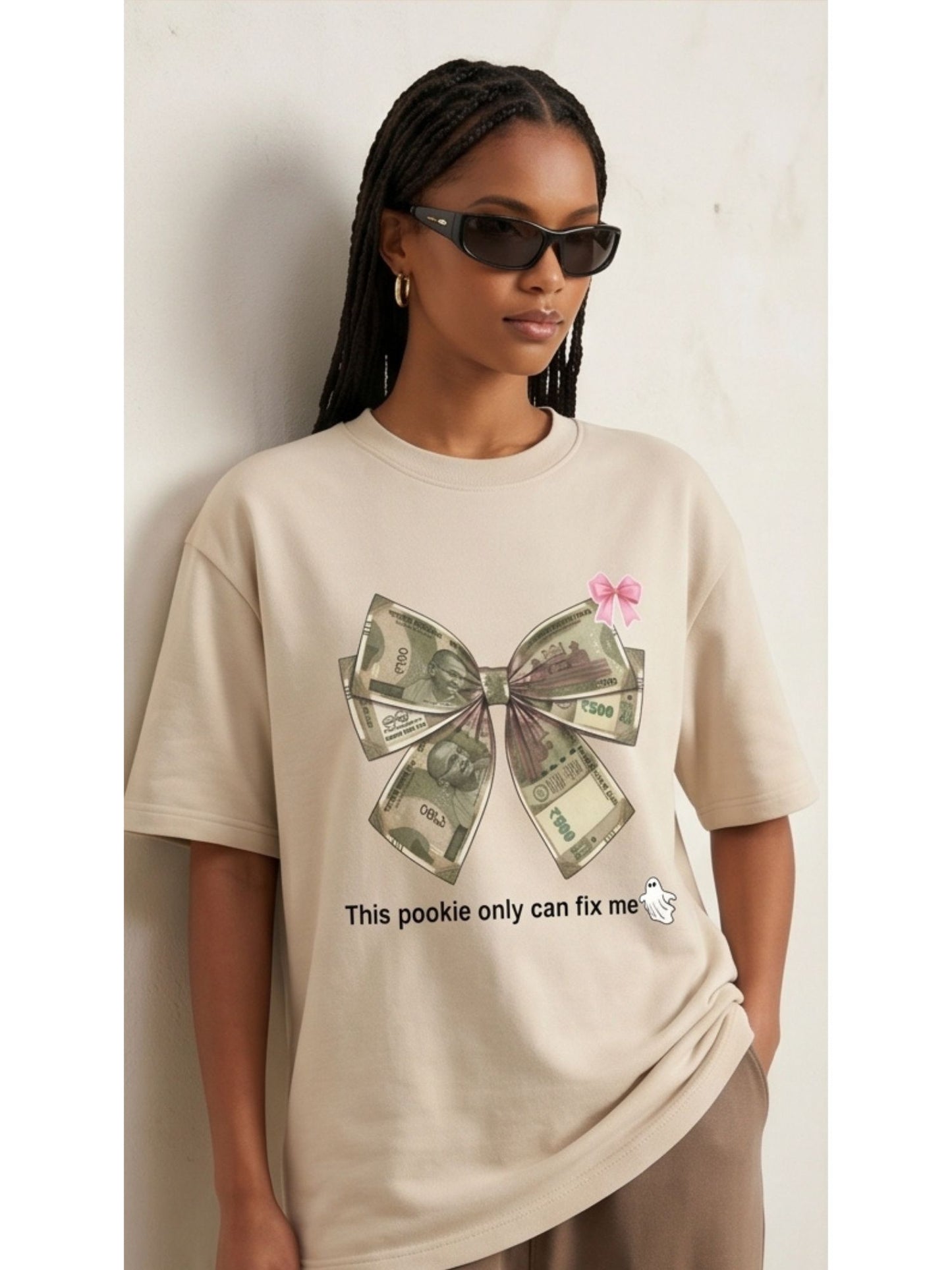 The "Money Bow" Oversized Heavyweight Tee