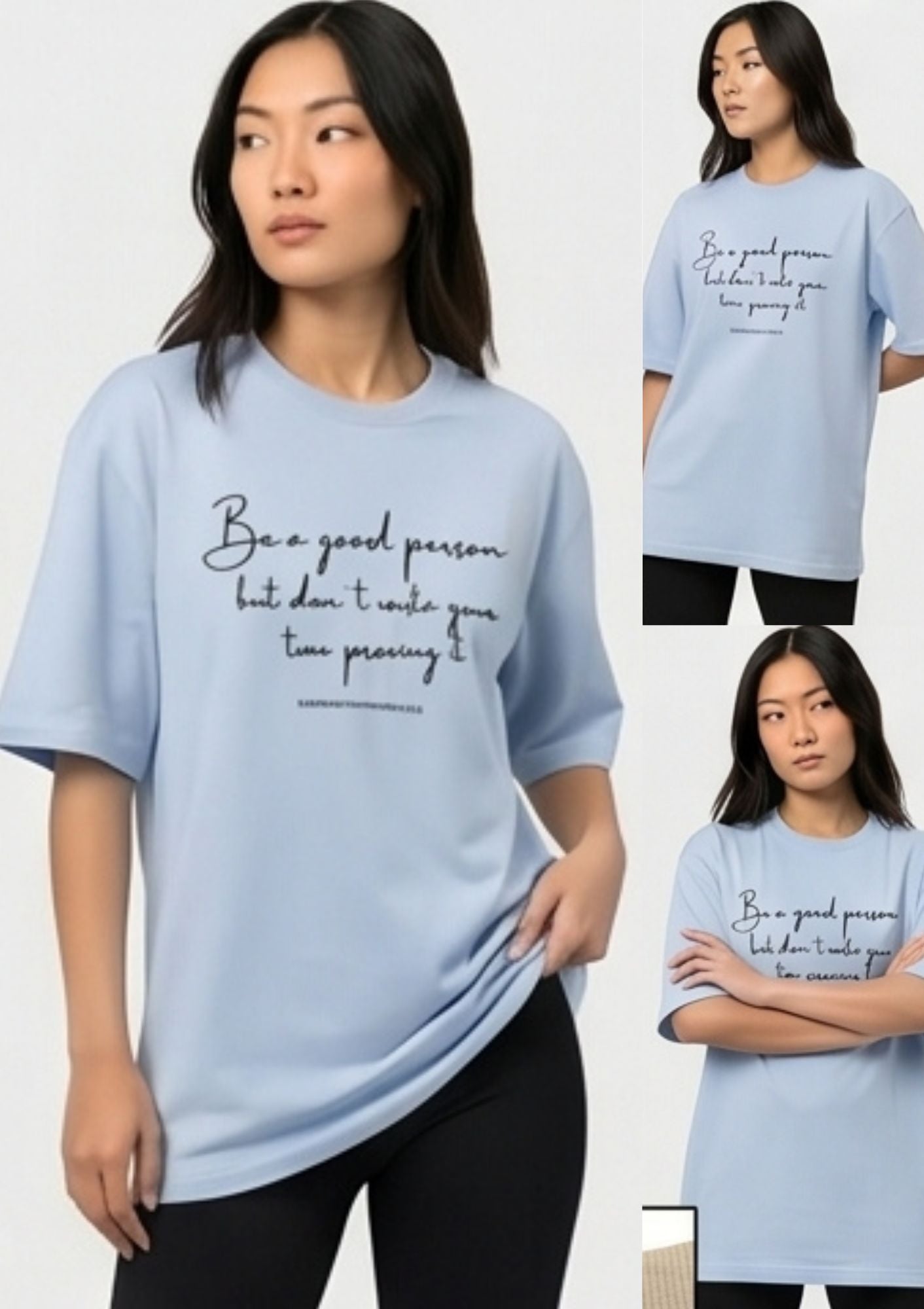 Dunbond labelOversize T-Shirt // BE A GOOD PERSON
