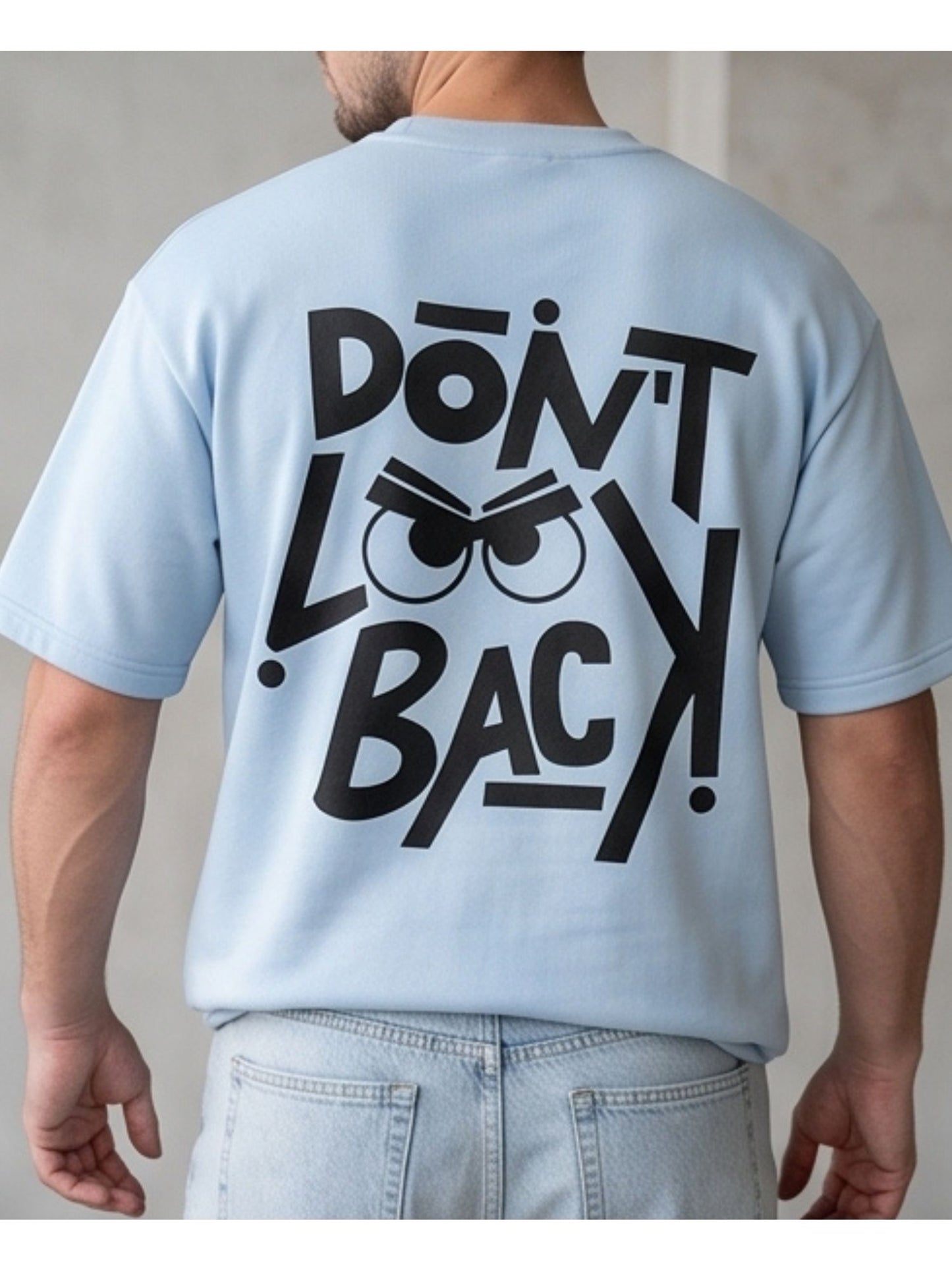 Dunbond label Oversize Colour printed T-Shirt // Dont Look Back