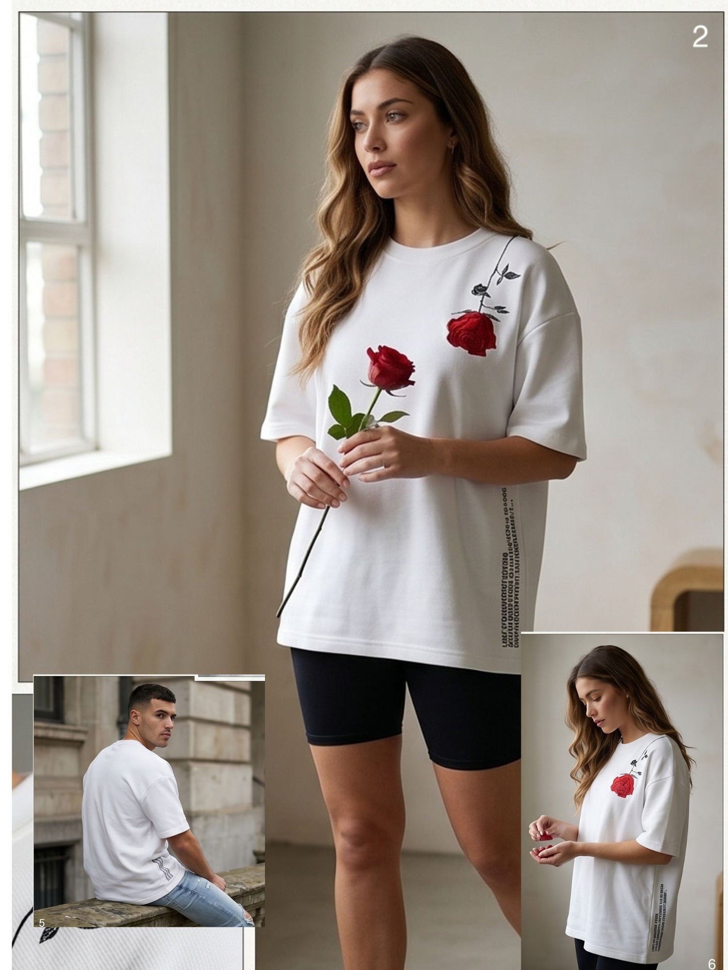 Dunbond label Oversize Shakespares Garden Typography and graphic T-Shirt