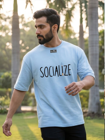 The "Socialize" Oversized Heavyweight Tee