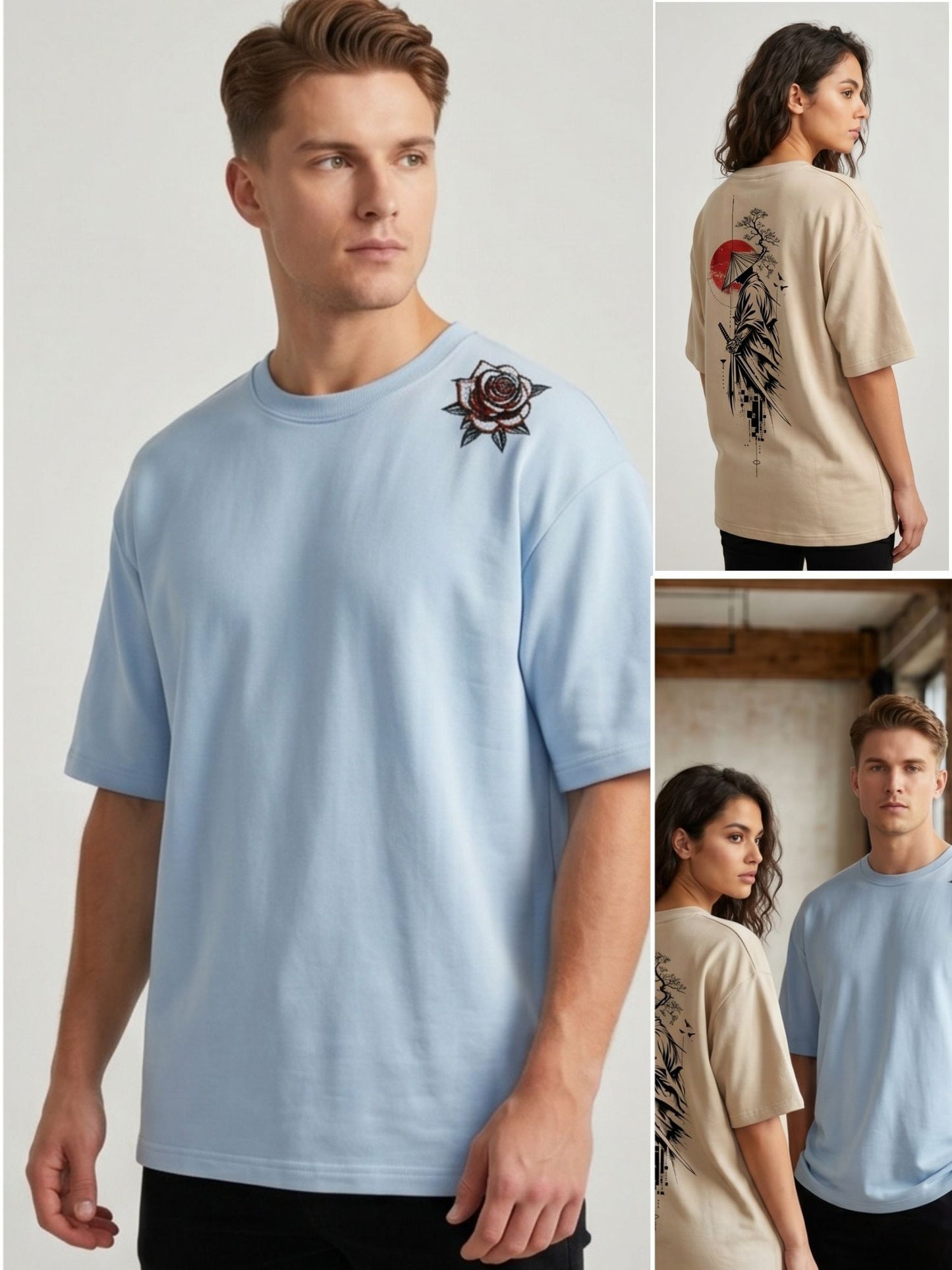DUnbond label White Oversize T-Shirt Graphic Design
