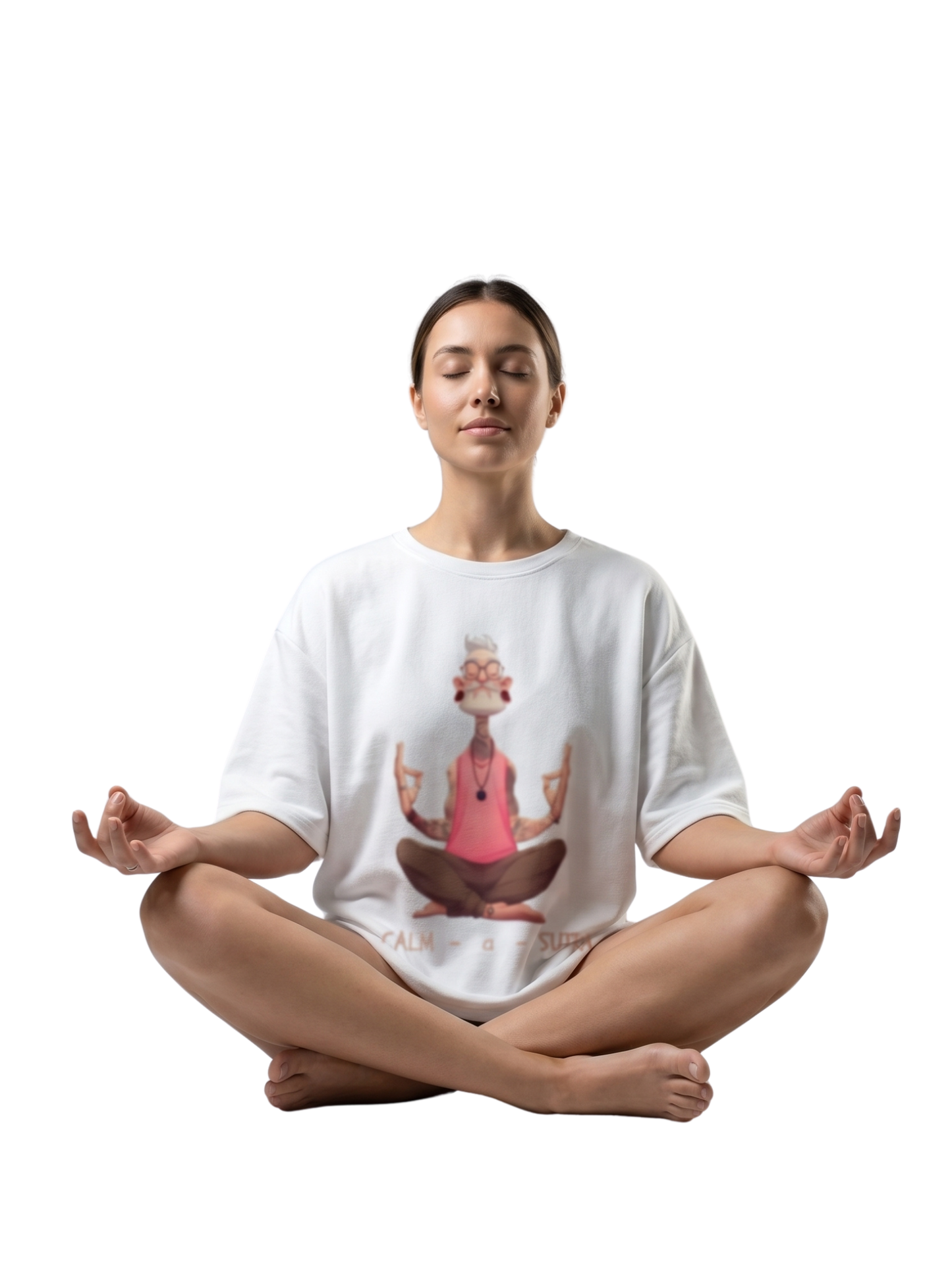 Dunbond label  White & Black calm-a-sutra an Oversized tee