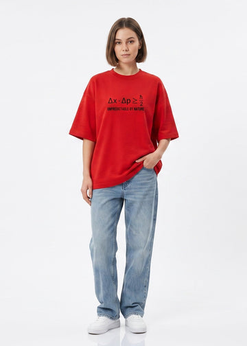 Dunbond Label Unpredictable by Nature Graphic Oversized T-Shirt for Women