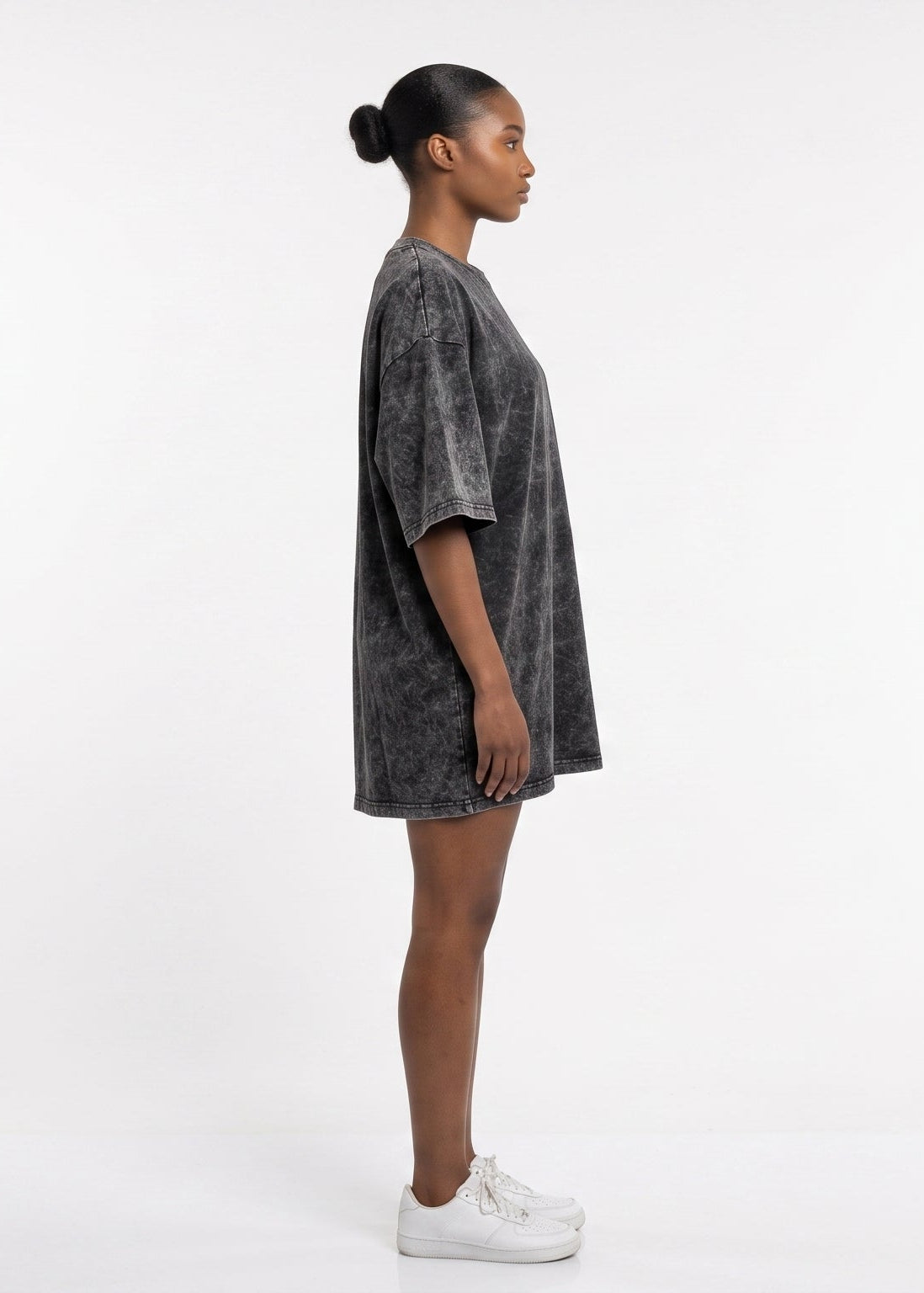 Dunbond Label Relationship Acid Washed Oversized T-Shirt for Unisex– Minimal Typography Tee