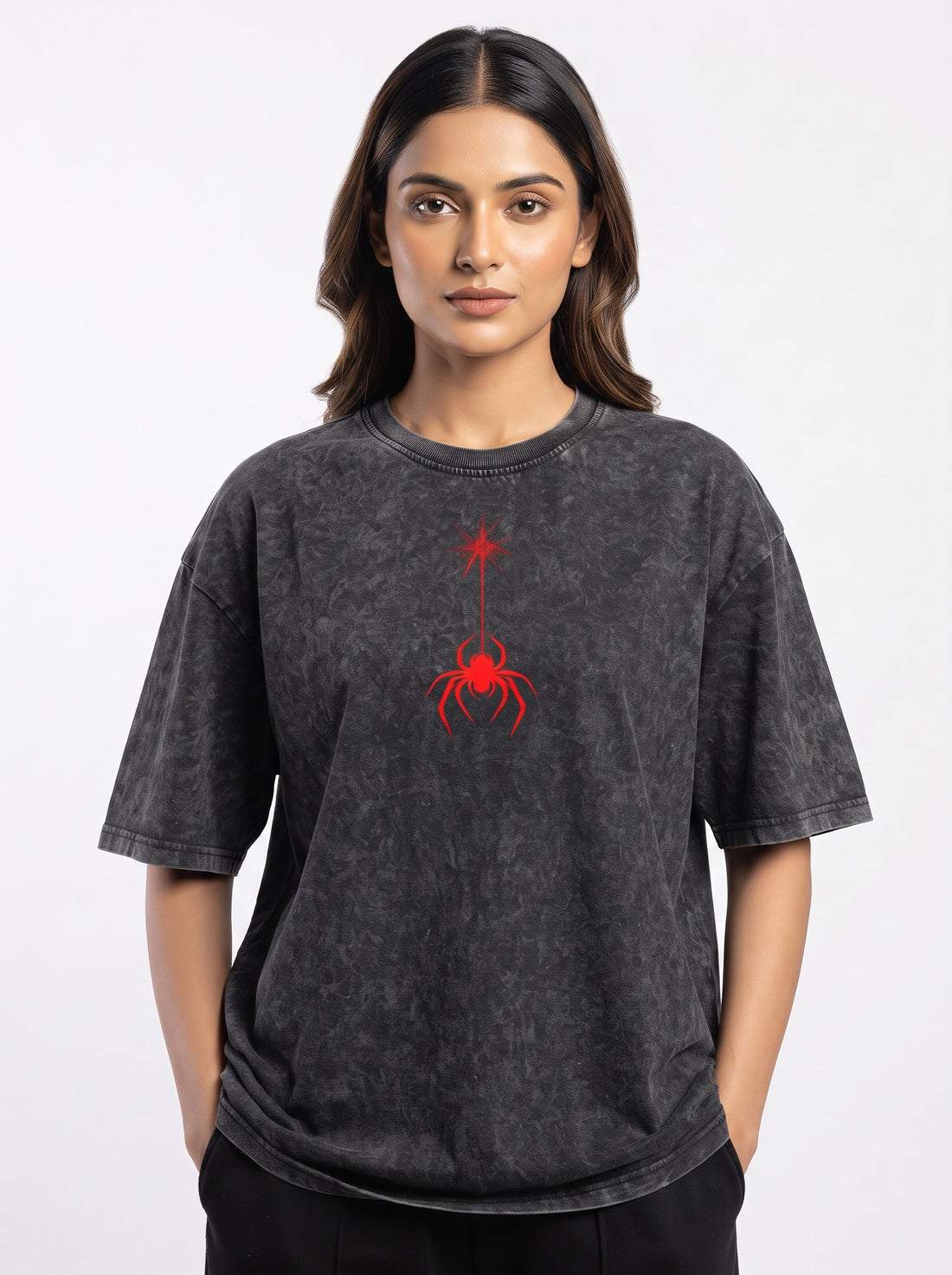Dunbond Label Predator Spider Graphic Oversized T-Shirt for Unisex Front & Back Print
