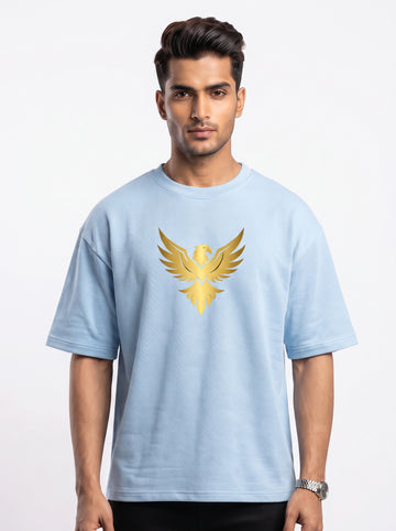 DUNBOND LABEL Phoenix Rise Oversized Graphic T-Shirt  Premium 240 GSM Cotton  Men