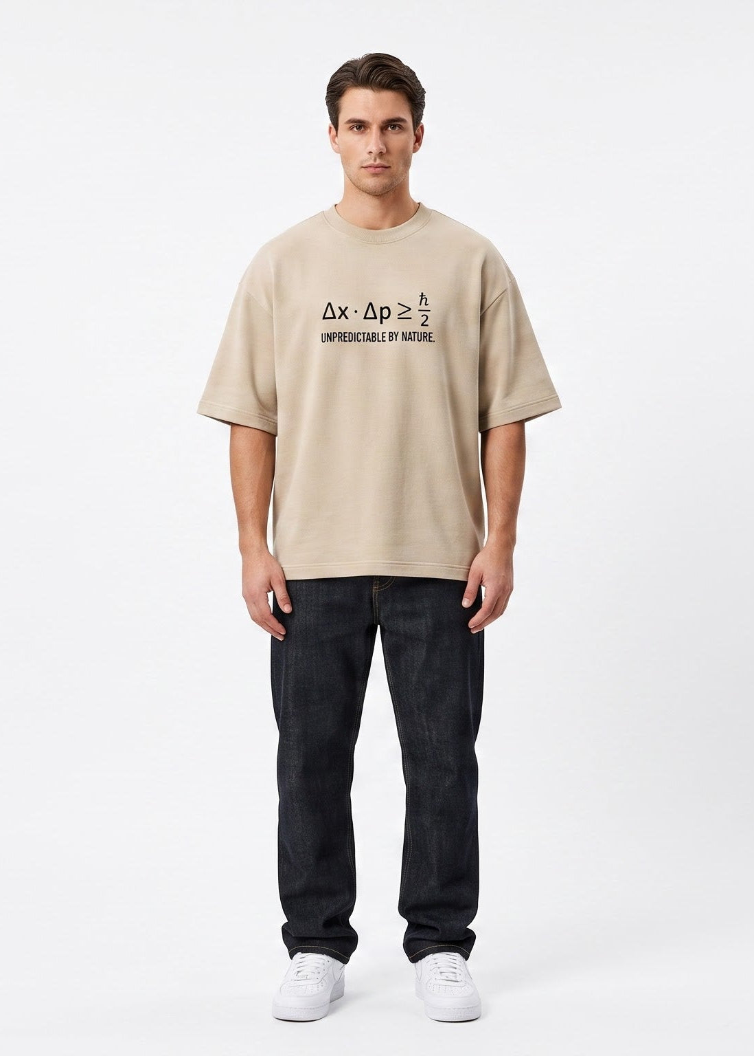 Dunbond Label Unpredictable by Nature Graphic Oversized T-Shirt for Men