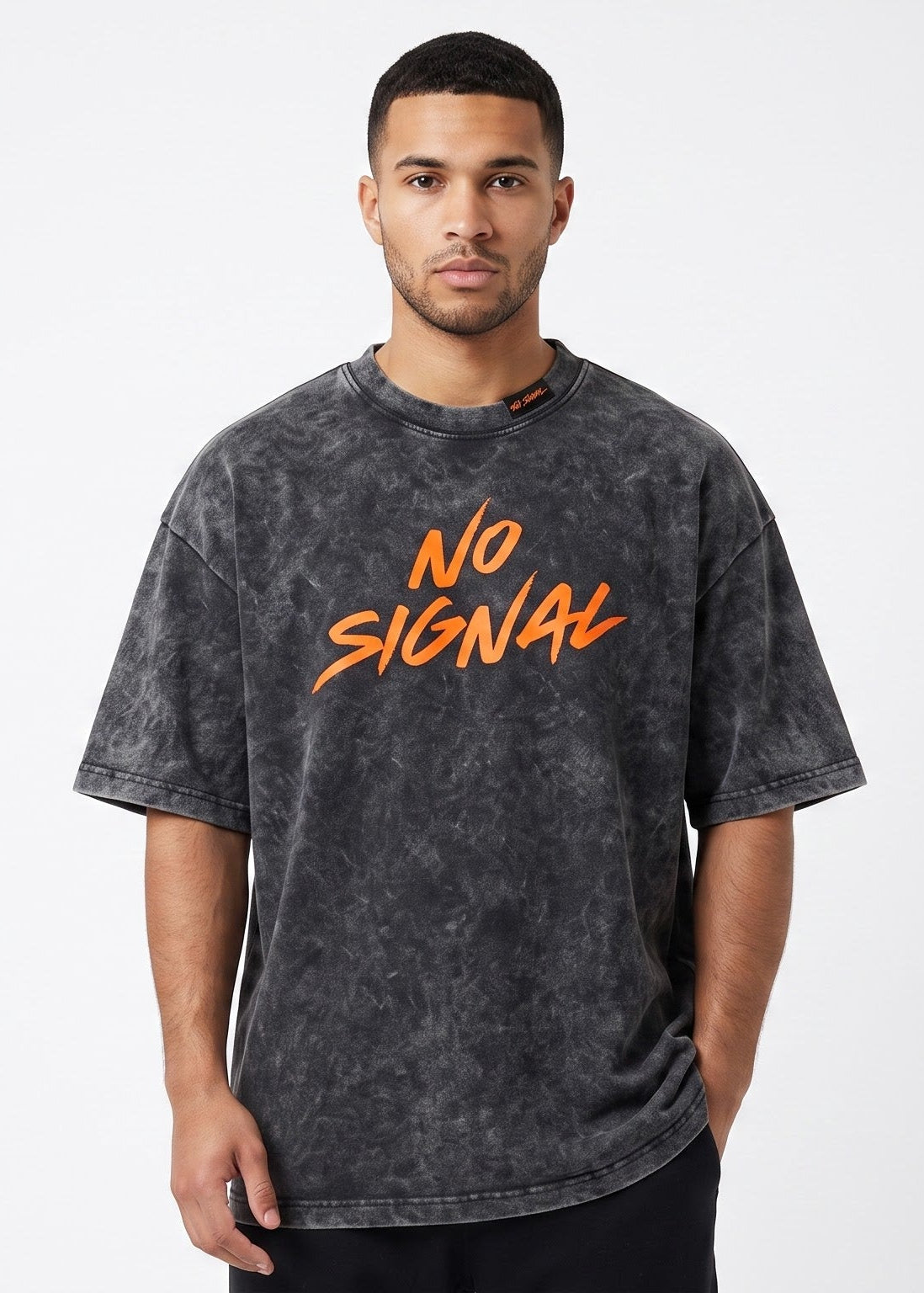 Dunbond Label No Signal Graphic Oversized T-Shirt for Unisex Premium Cotton Streetwear Tee