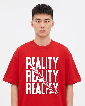 Dunbond Label Reality Graphic Oversized T-Shirt for Men – Streetwear Tee