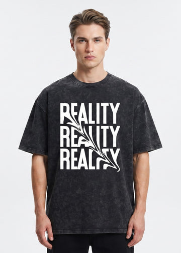 Dunbond Label Reality Graphic Oversized T-Shirt for Unisex– Streetwear Tee