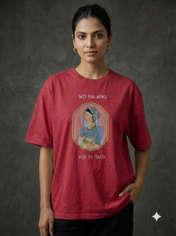 Dunbond Label "Apki Aisi ki taisi" Frenchterry cotton Oversized T-Shirt